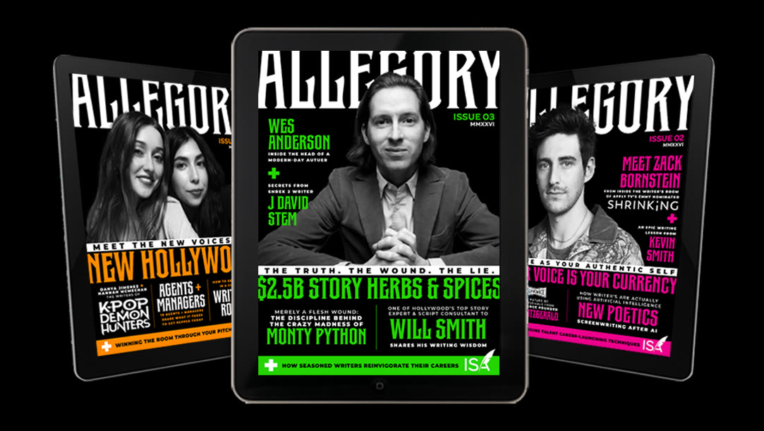 Allegory Magazine issues on three tablets